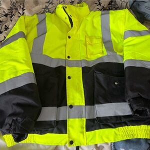 Men's Neon Yellow and Black Performance Jacket